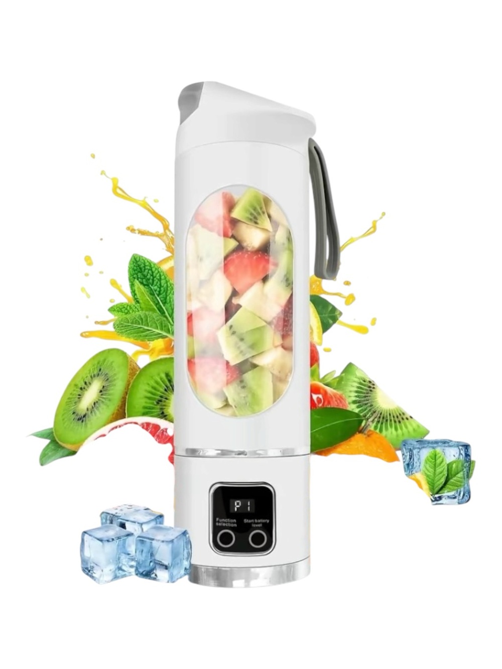 Portable White Personal Blender - Rechargeable Smoothie Maker